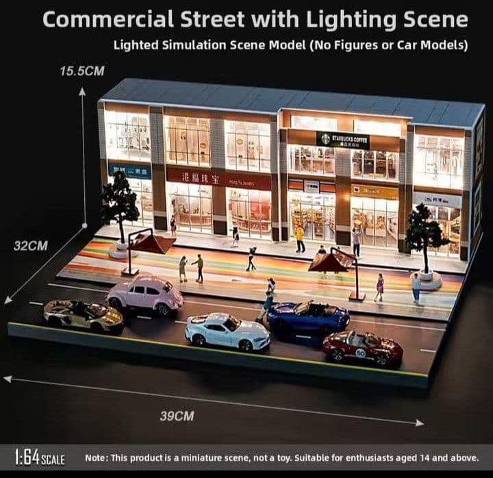 ⚠️在庫僅少★【ショッピングタウンストリート】LED照明付大型ジオラマ《新品》