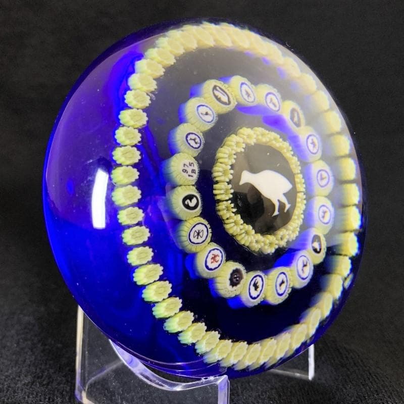 1975 大型 バカラ アンティーク ペーパーウェイト 鳥と動物たち