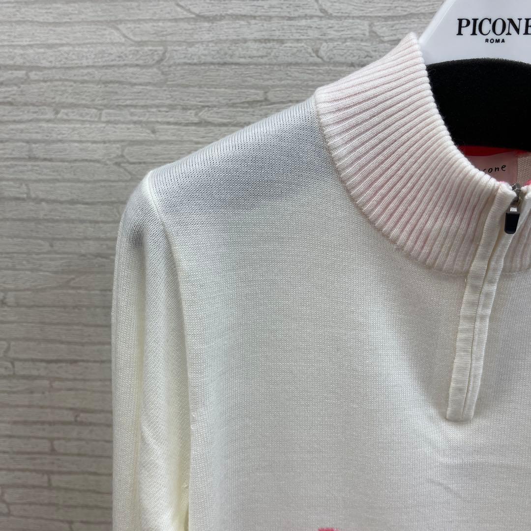 Picone Club 自転車刺繍 ハイネックセーター サイズM