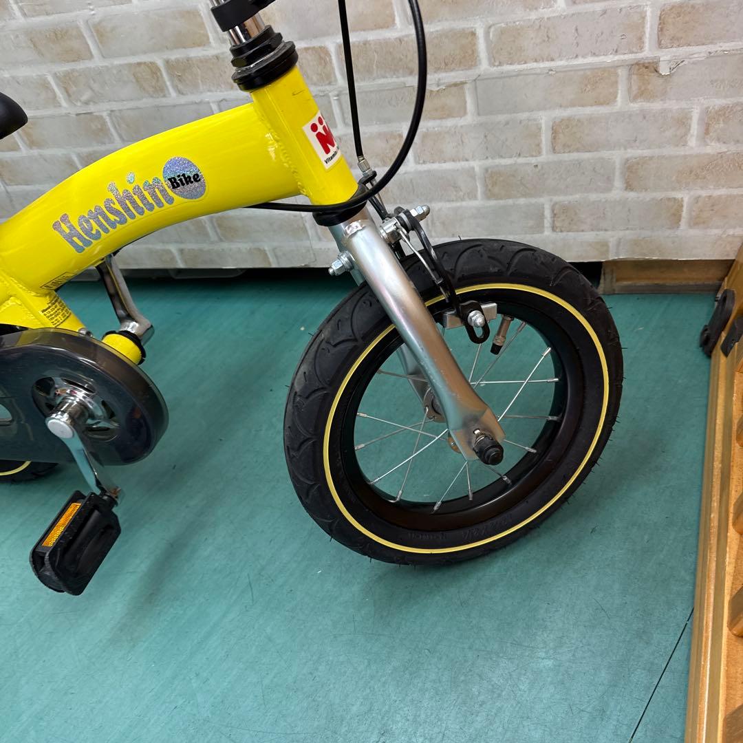 へんしんバイク　黄色　バランスバイク　キックバイク