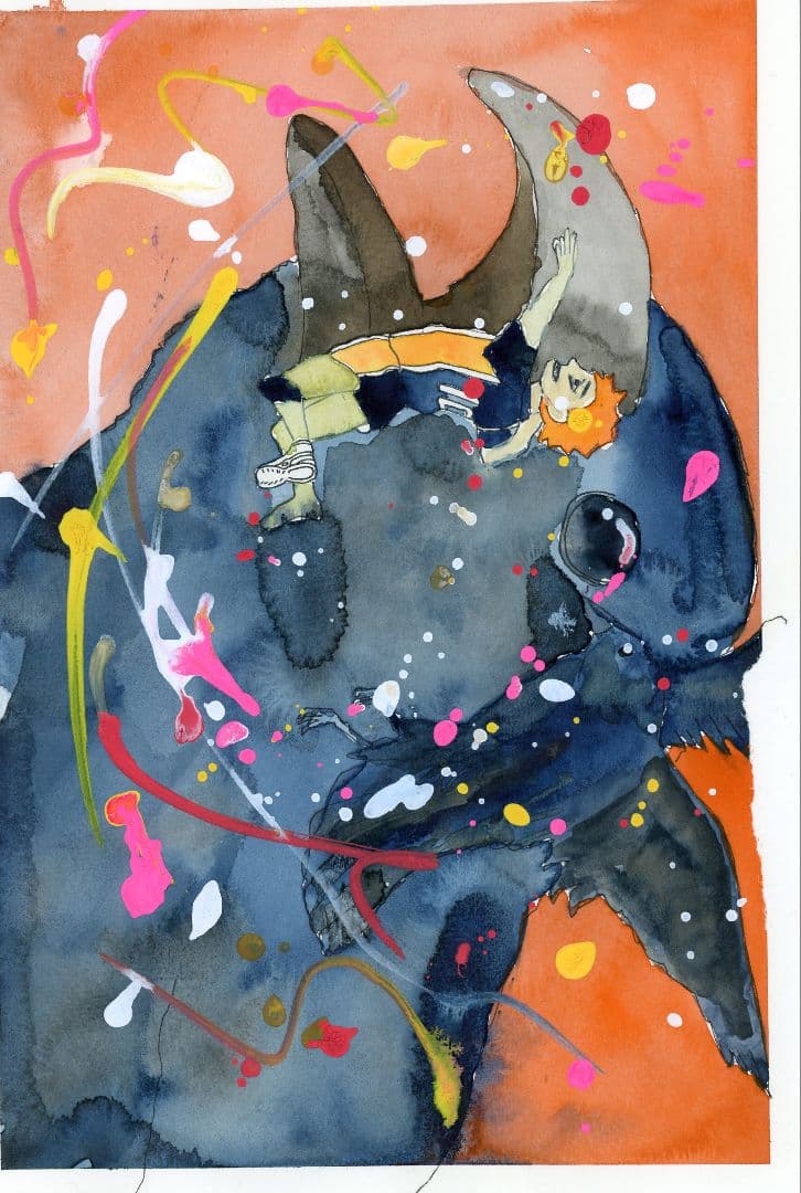 水彩画でハイキュー