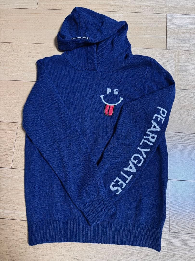 【最終値下げ】PEARLY GATES フード付きセーター サイズ1 ネイビー