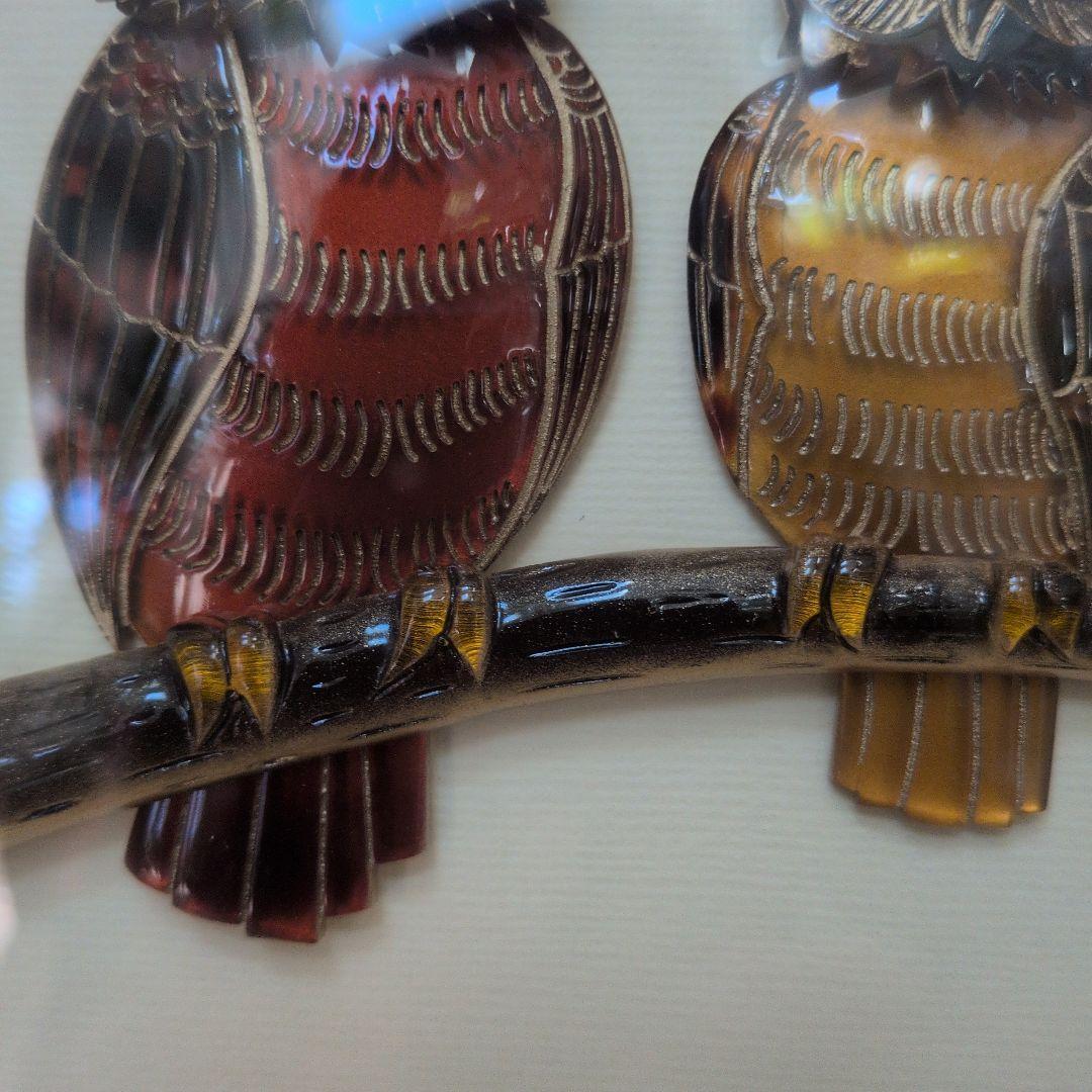 【定価15万円】べっ甲フクロウの装飾アート　値下げ可