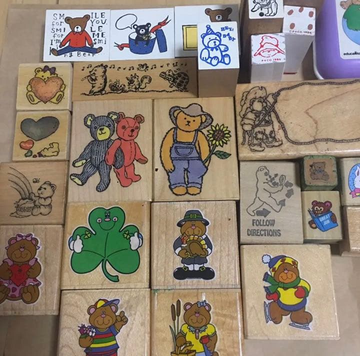 ヴィンテージスタンプ　大量　セット　熊　くま　ベアー