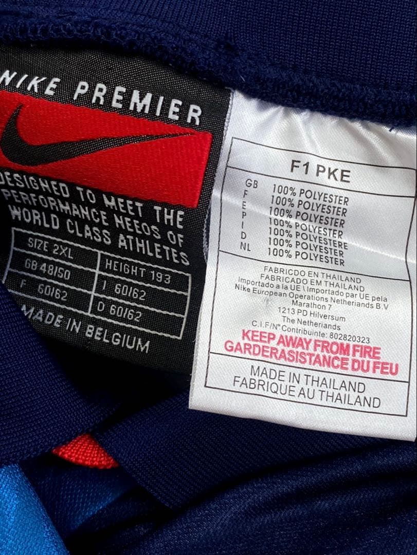 ベルカンプ　アーセナル　95/96 JVC ユニフォーム長袖　SIZE XL