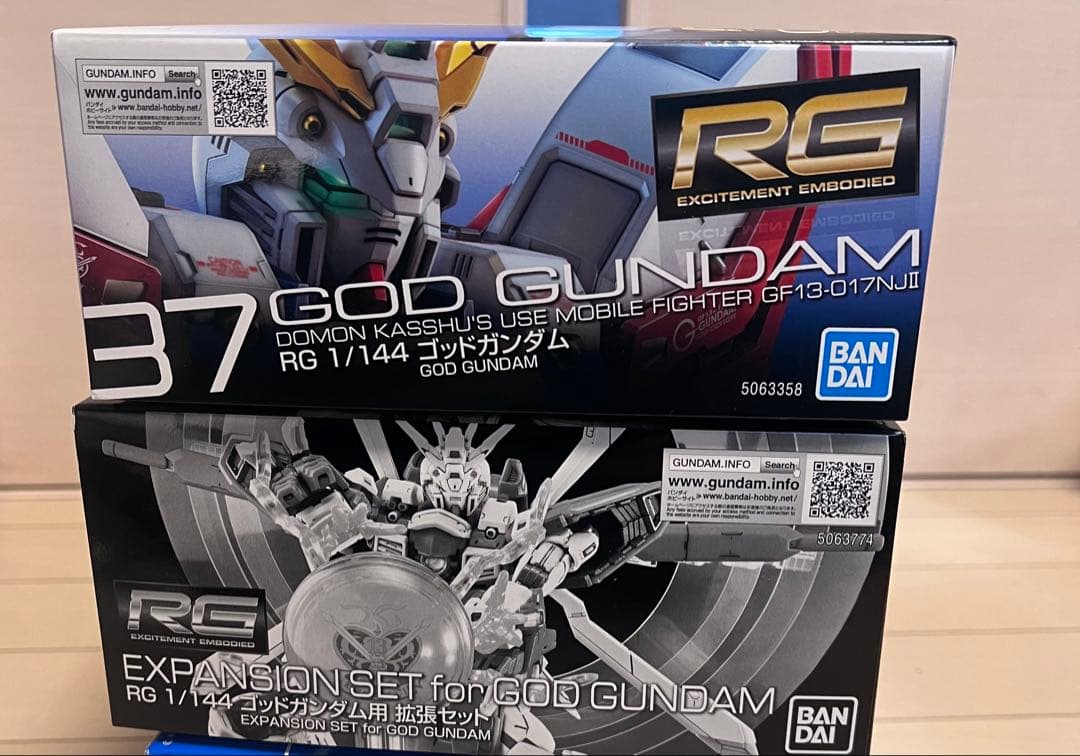 【未組立】RG ゴッドガンダム＋拡張セット＋HG ローズガンダム　セット