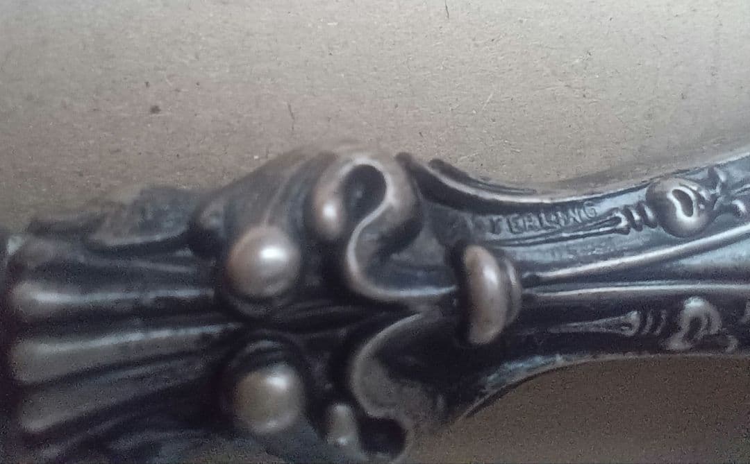 ビクトリア朝 純銀925ハンドル ネイルファイル 爪やすり アンティーク 骨董品