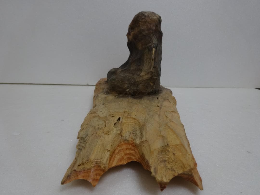 ★岸野承　座　壬寅　松材　 現代アート モダン★