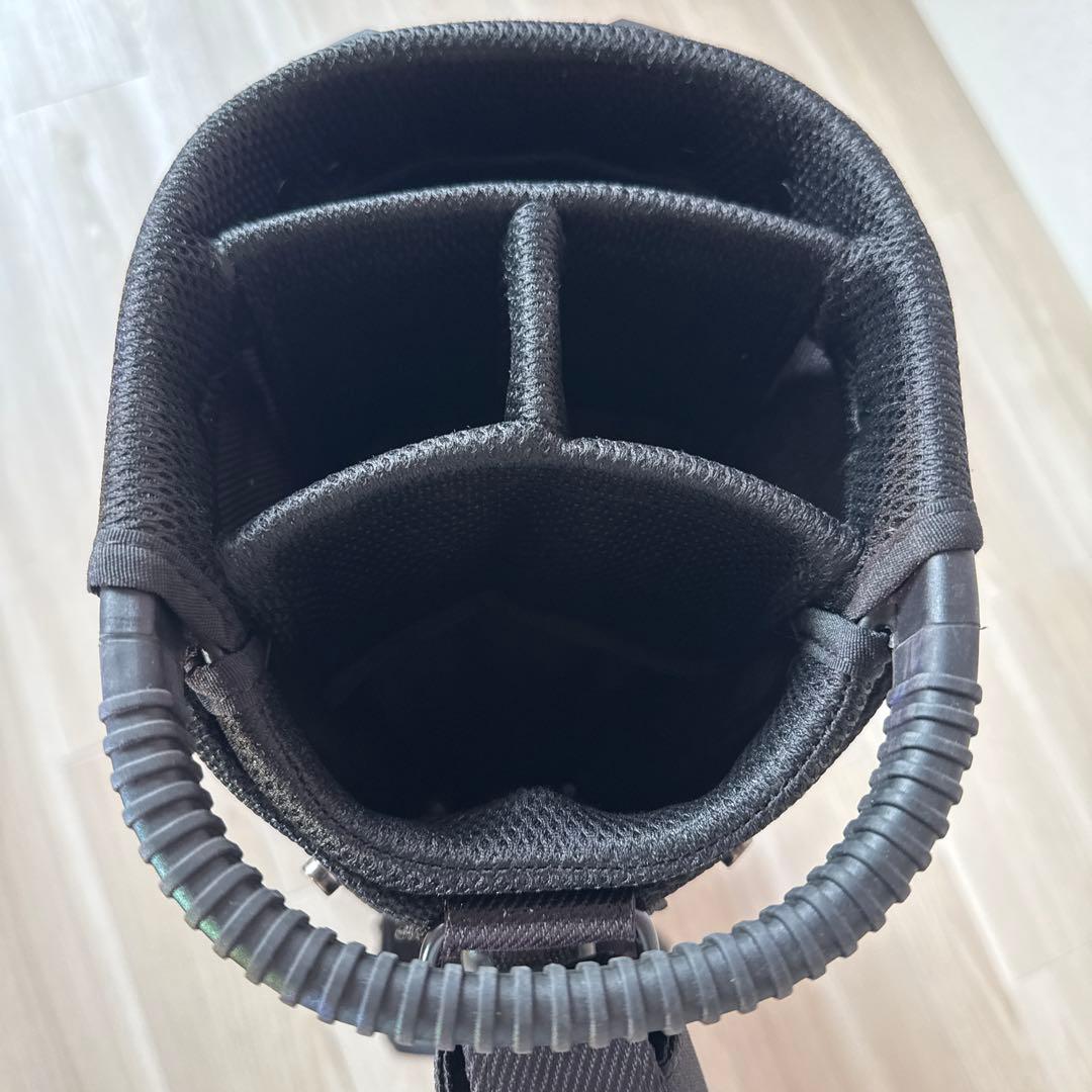 【ラウンド1回】パーリーゲイツ　キャディバッグ　黒　ブラック　軽量　スタンド式