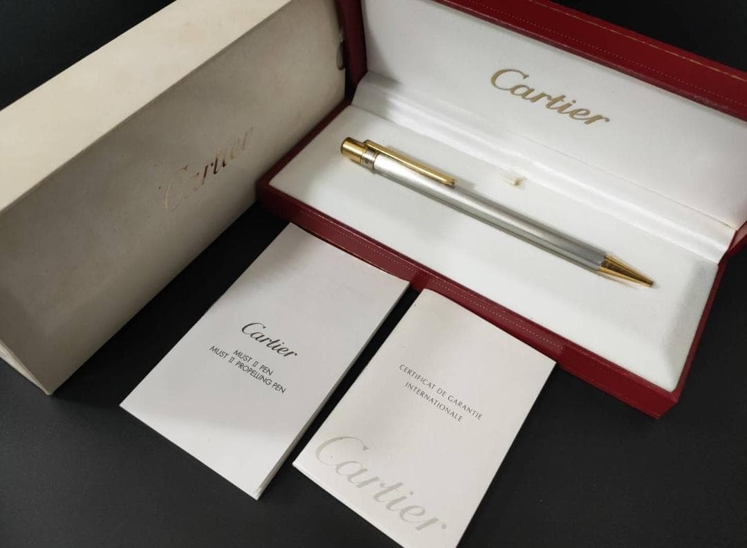 Cartier サントス ドゥ カルティエ ボールペン　シルバー　ゴールド