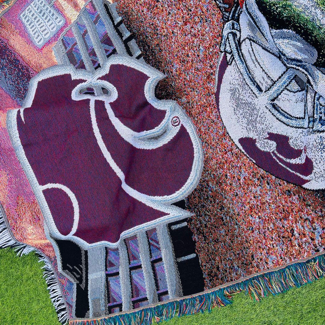 【rug】美品 KANSAS STATE NFL アメフト ラグ　マット