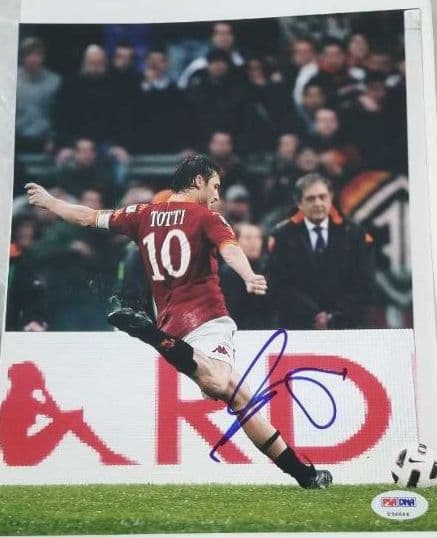 フランチェスコ・トッティ、直筆サイン入り、フォトグラフ、証明書付き。