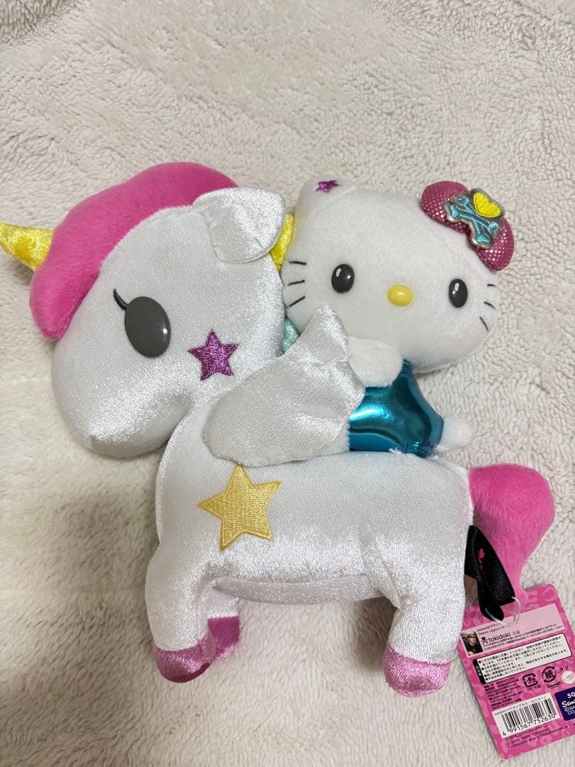 レア新品未使用タグ付き☆ハローキティ ユニコーン ぬいぐるみtokidoki