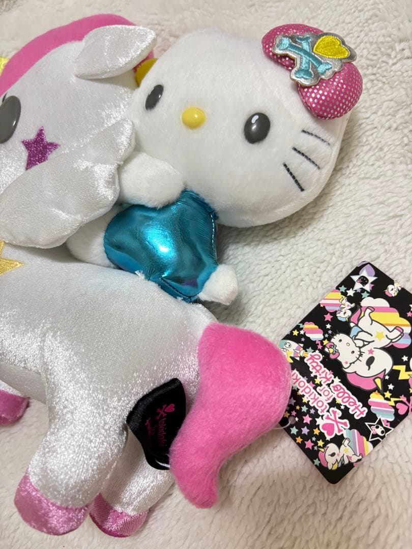 レア新品未使用タグ付き☆ハローキティ ユニコーン ぬいぐるみtokidoki
