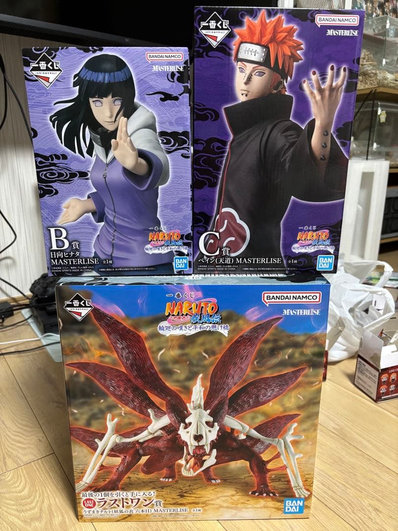 ナルト 1番くじ　フィギュアセット ヒナタ ペイン 九尾の狐