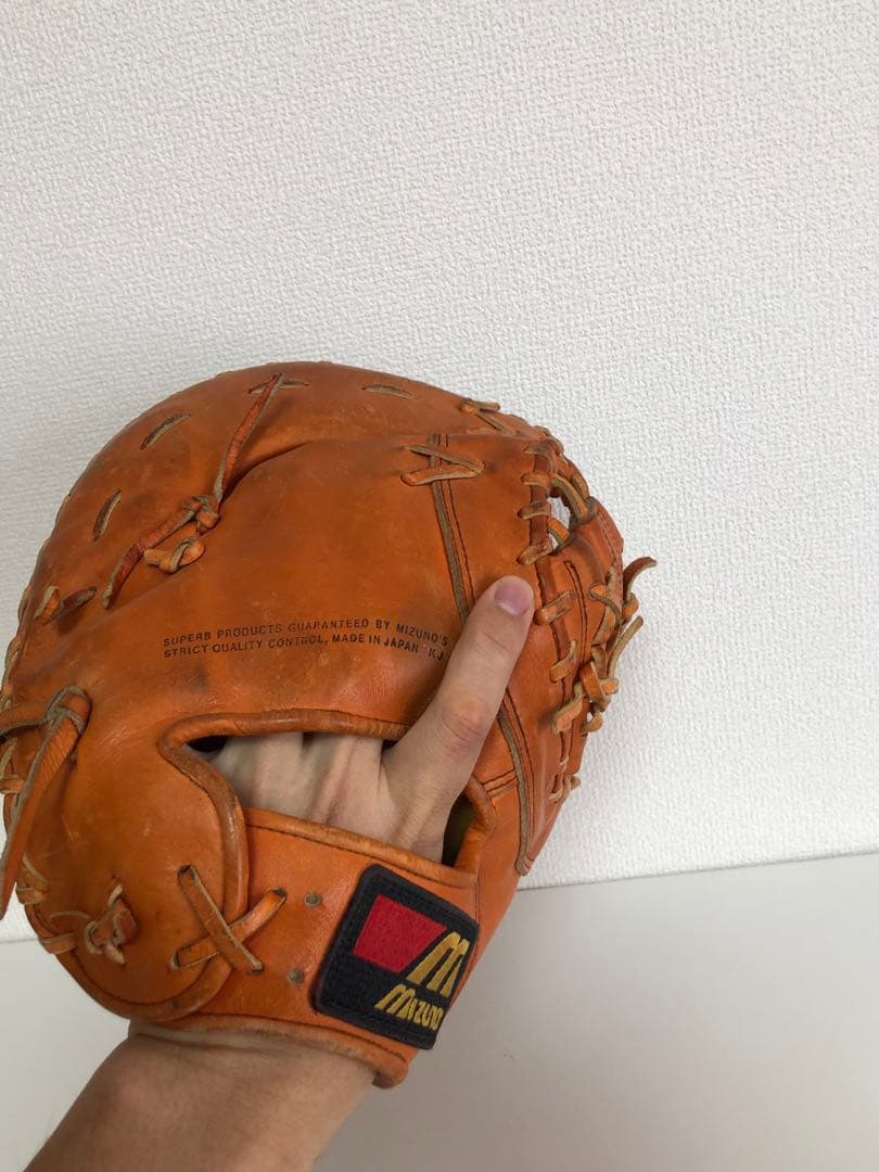 【送料込み】Mizuno ファーストミット 硬式グローブ オレンジ
