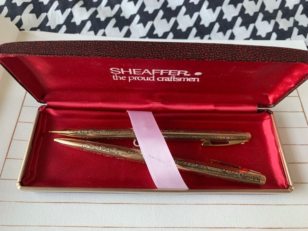 シェーファー インペリアル 金張り 葡萄柄 ボールペン＆シャープペン セット