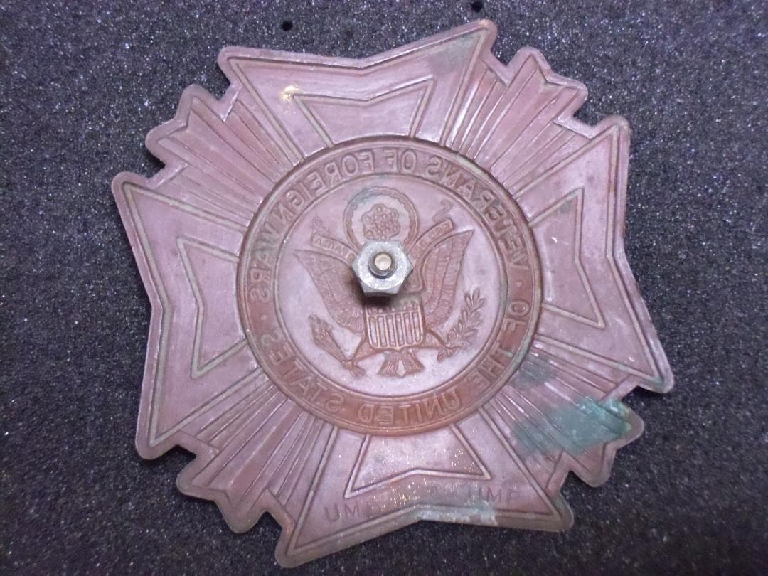 ★１９６０年代＊アメリカ軍在郷軍人/ＶＦＷ車輛用メンバープレート（実物）