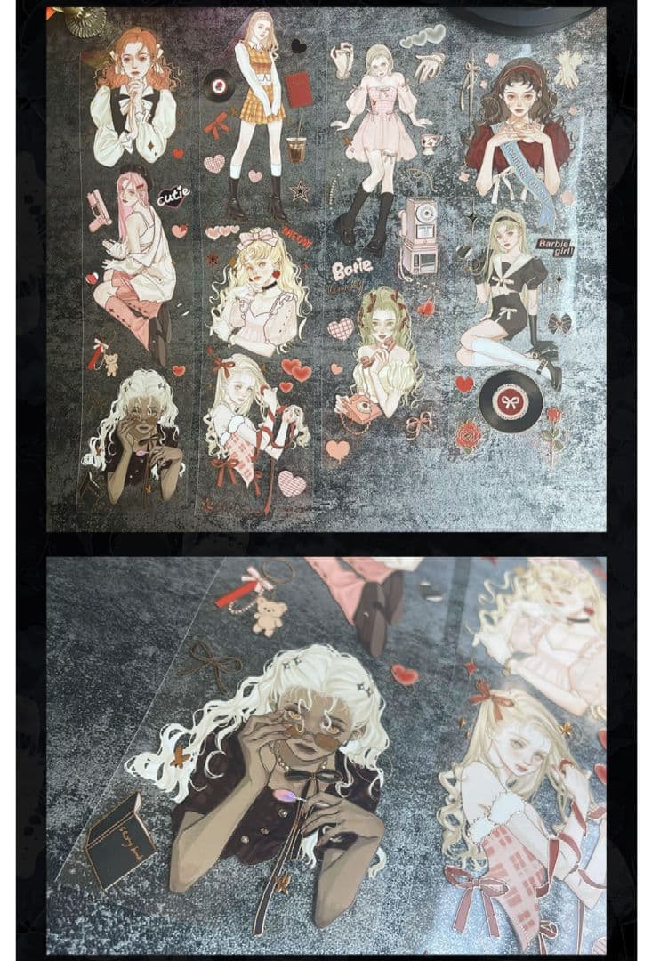 ✩のこり１✩J654＃SEER B·诺(虹光)切り売り海外人物マステ女の子