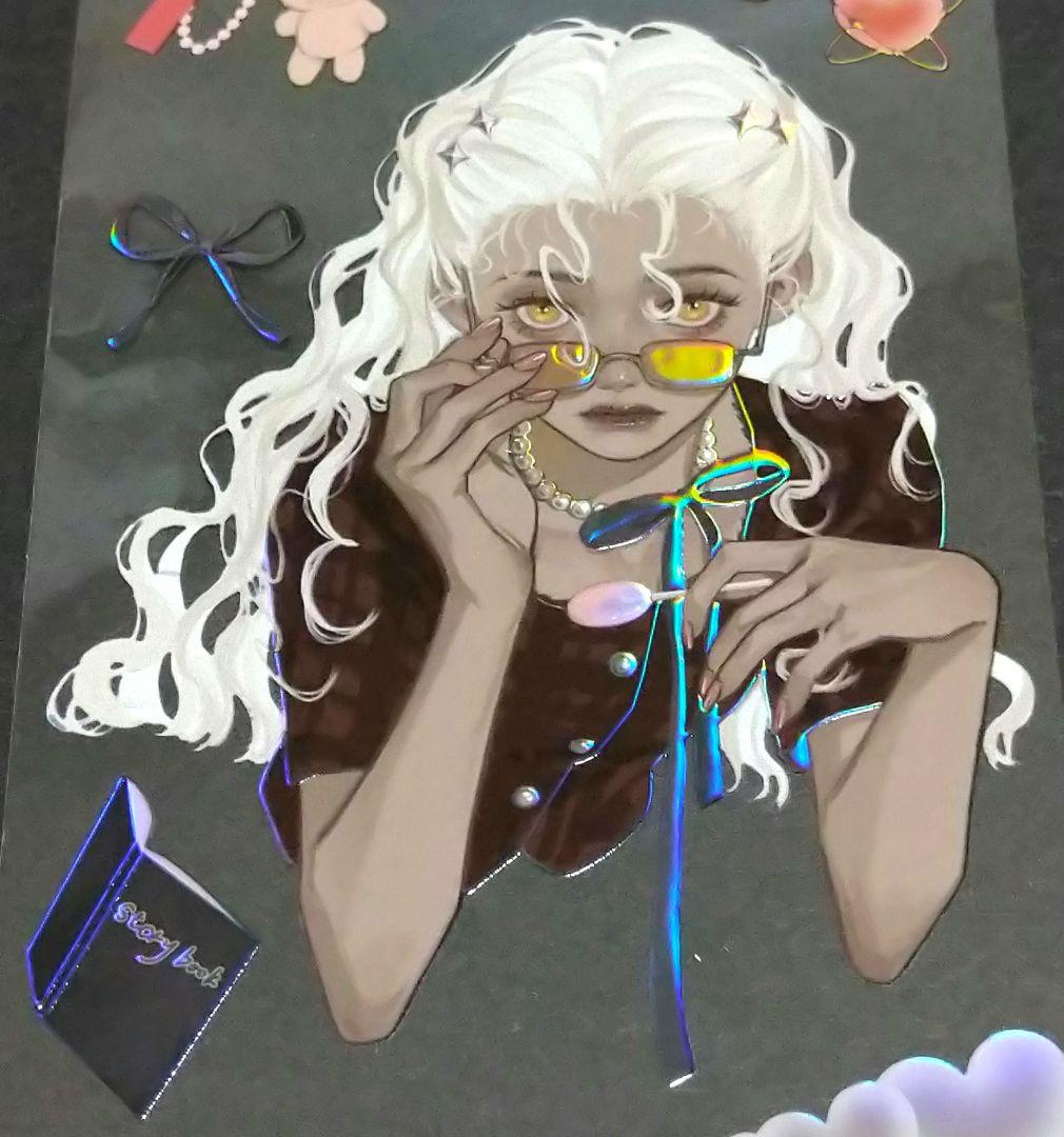 ✩のこり１✩J654＃SEER B·诺(虹光)切り売り海外人物マステ女の子