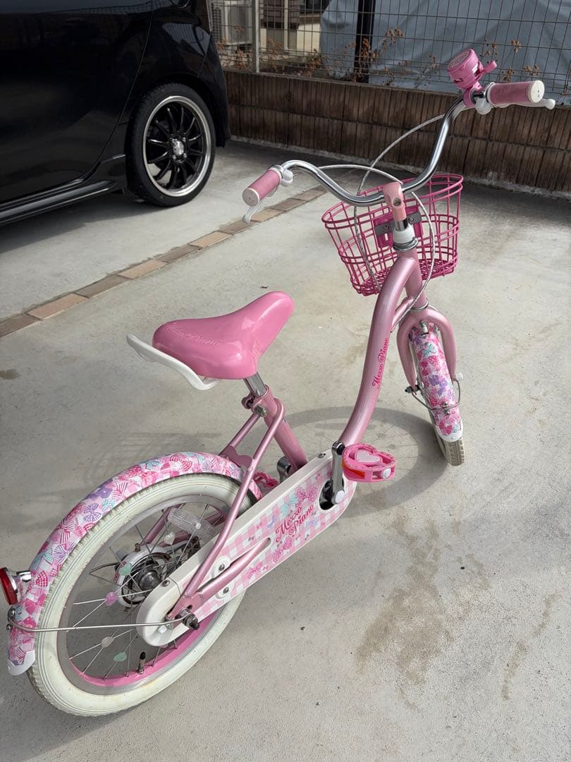 【引取限定】メゾピアノ　子供用自転車　16インチ　補助輪あり