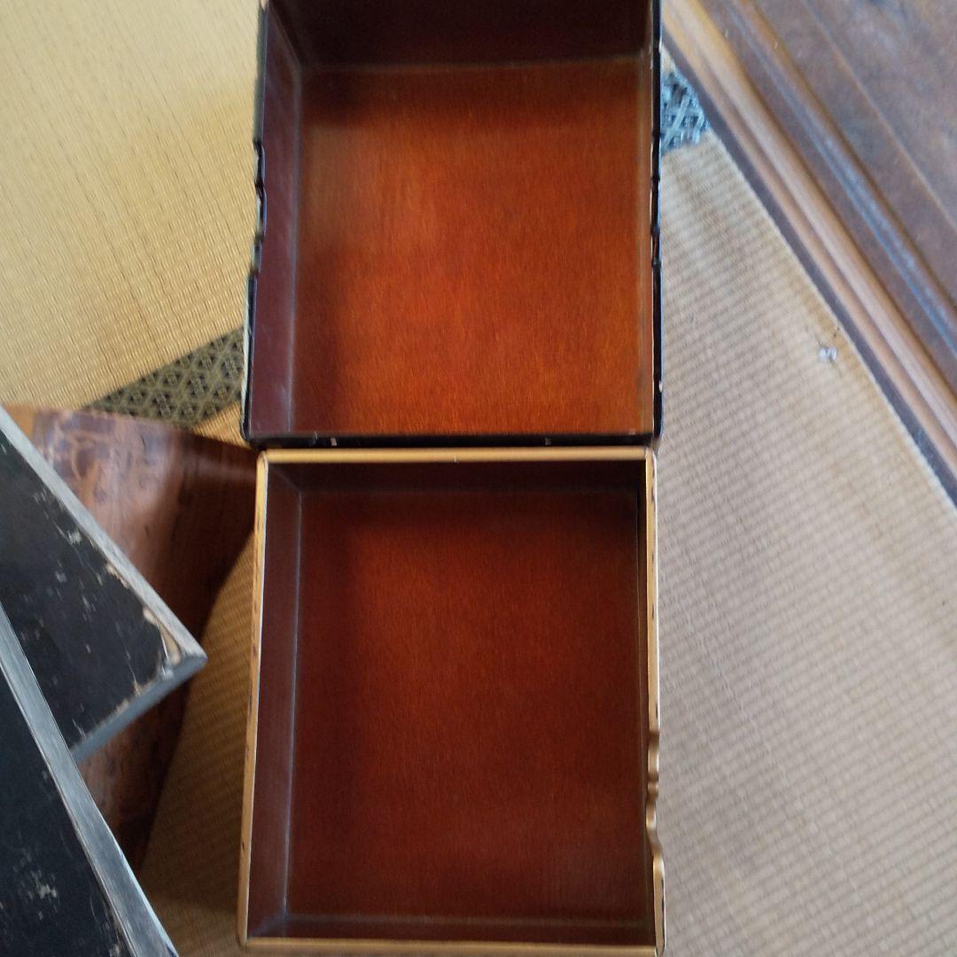 漆塗り箱+古書3冊