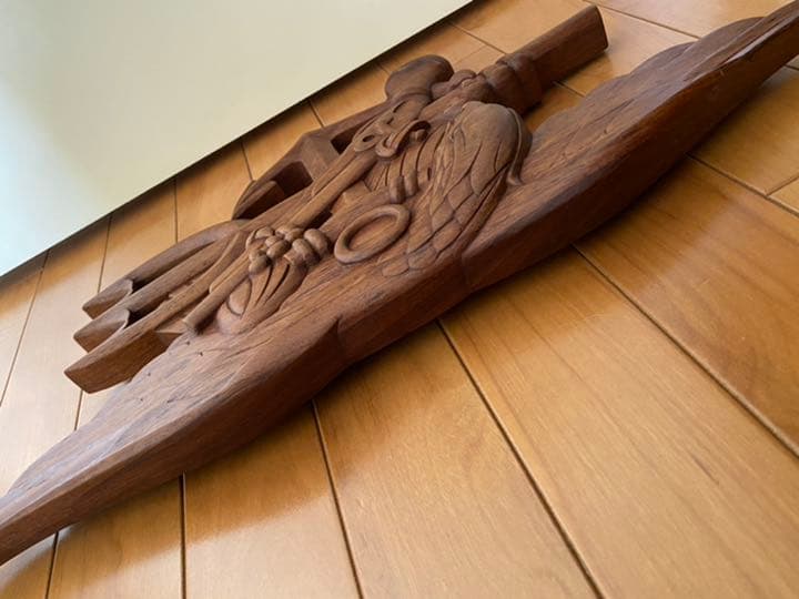 本物 実物 ネイビーシールズ 米海軍特殊部隊US.NAVY 天然木 特大 壁掛け