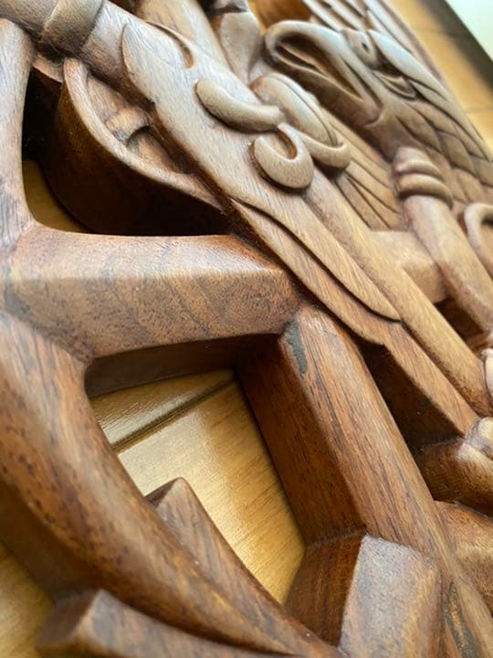 本物 実物 ネイビーシールズ 米海軍特殊部隊US.NAVY 天然木 特大 壁掛け