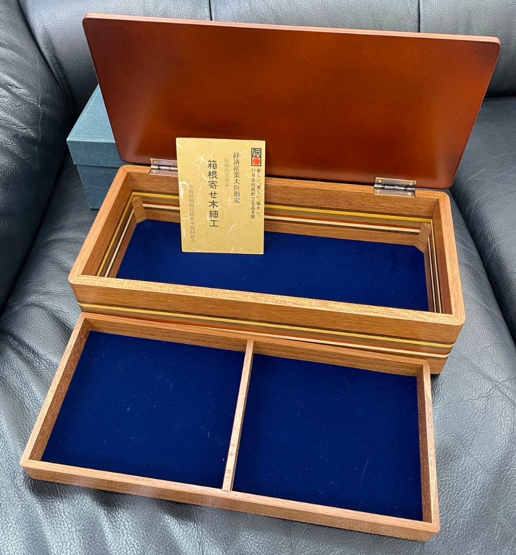 箱根寄せ木細工 寄木細工 つゆき 宝石箱 アクセサリー箱 未使用品