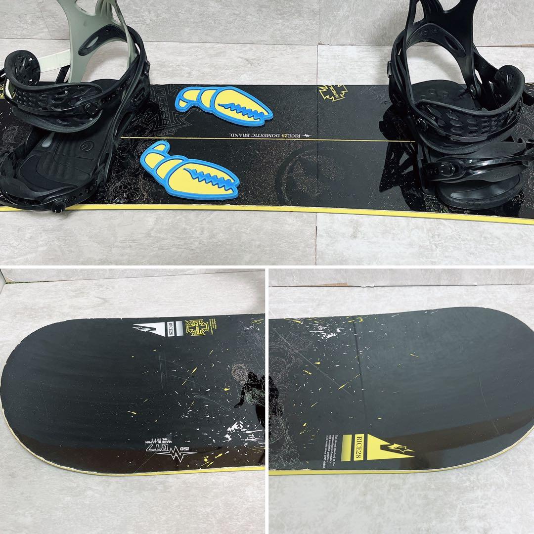RICE28 RT7 150cm FLUX DSメンズスノーボードセット 19