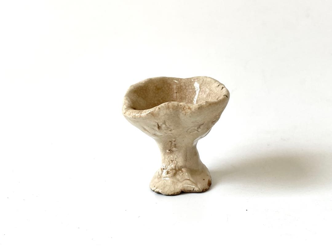 骨董　アンティーク　手捻り　盃　馬上杯　煎茶道具　蓮月焼　ミニチュア　大田垣蓮月