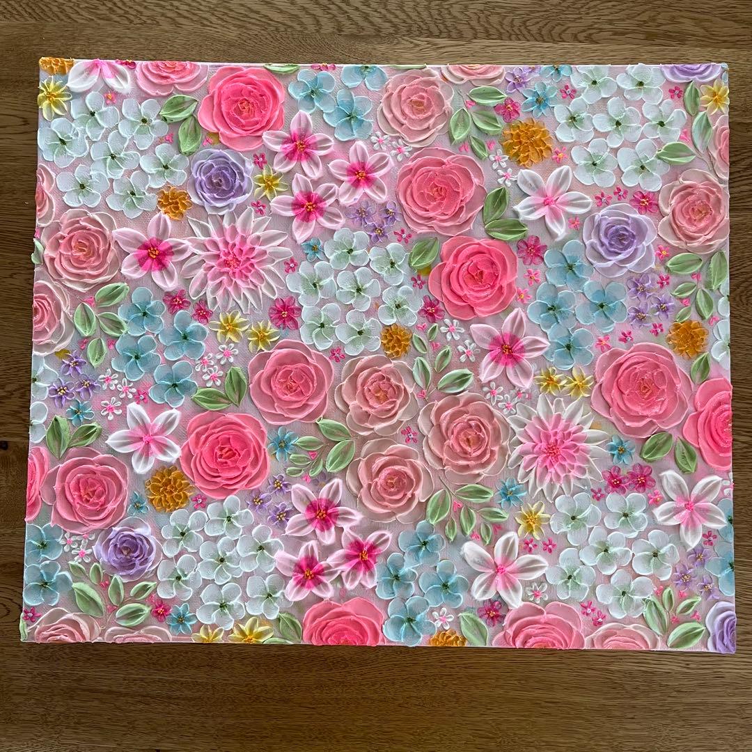 テクスチャーアート　ボタニカル フラワーアート 花図鑑 フランフラン