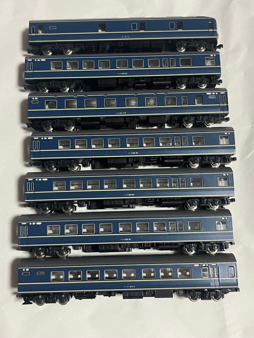 20系客車7両　北陸？　kato ライト室内灯点灯確認済