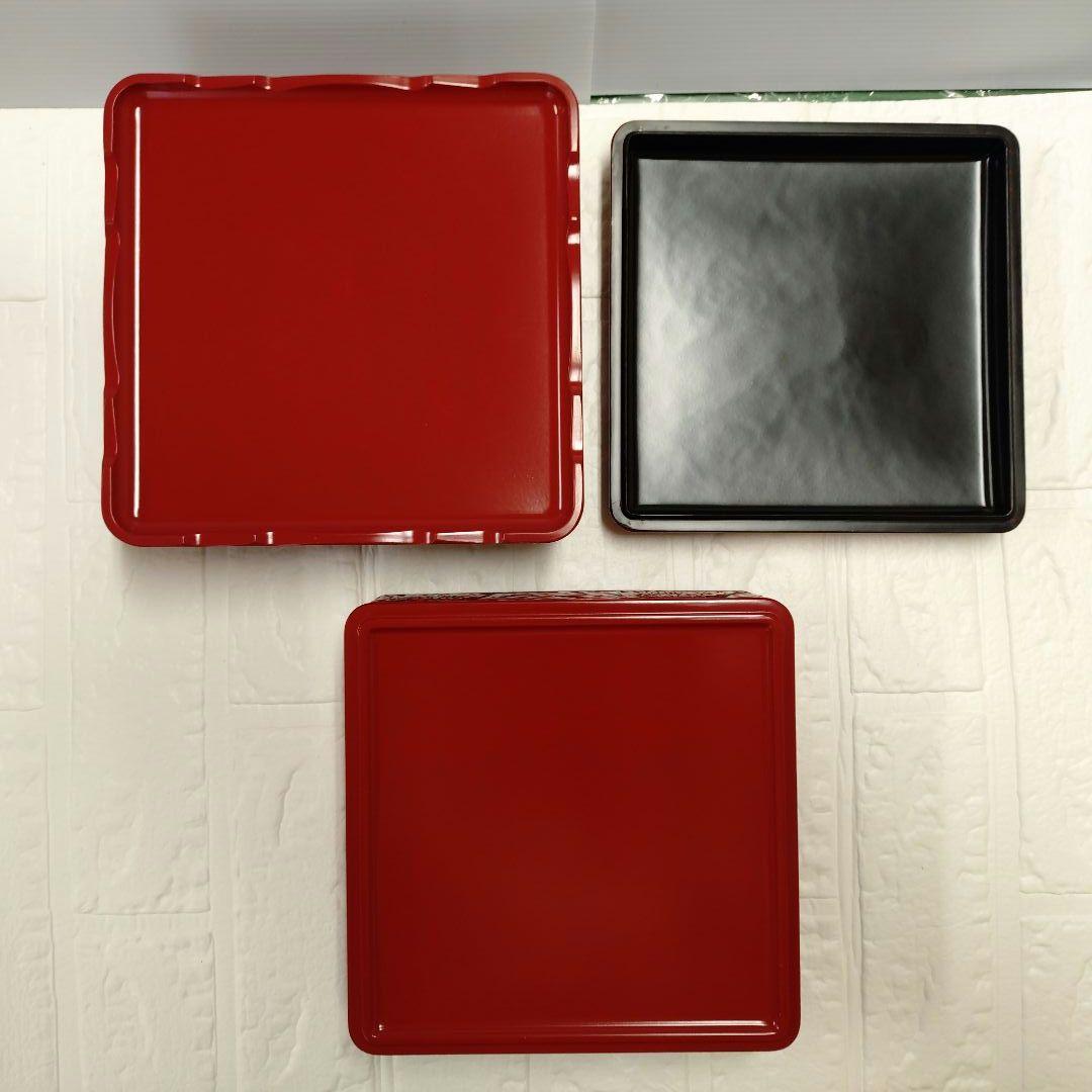 仙台堆朱　花鳥彫　二段重