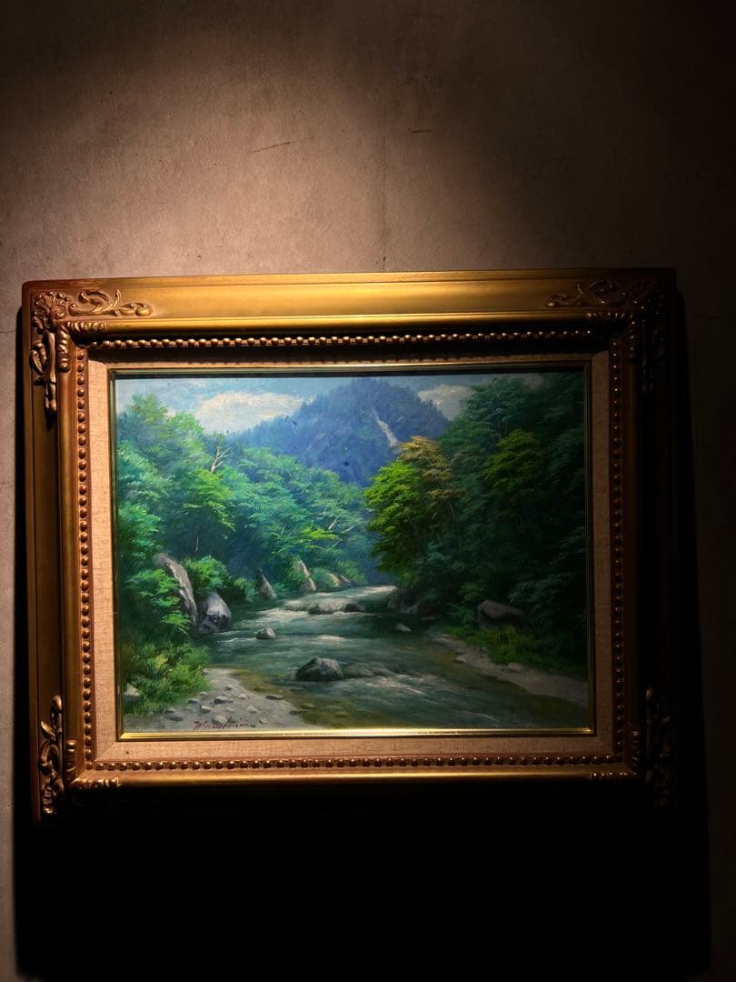 大林正邦　【黒部川】　肉質　油彩画