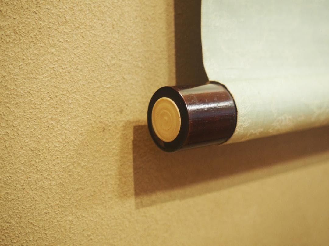 岸連山自筆『柳に蛍図』掛軸   江戸後期