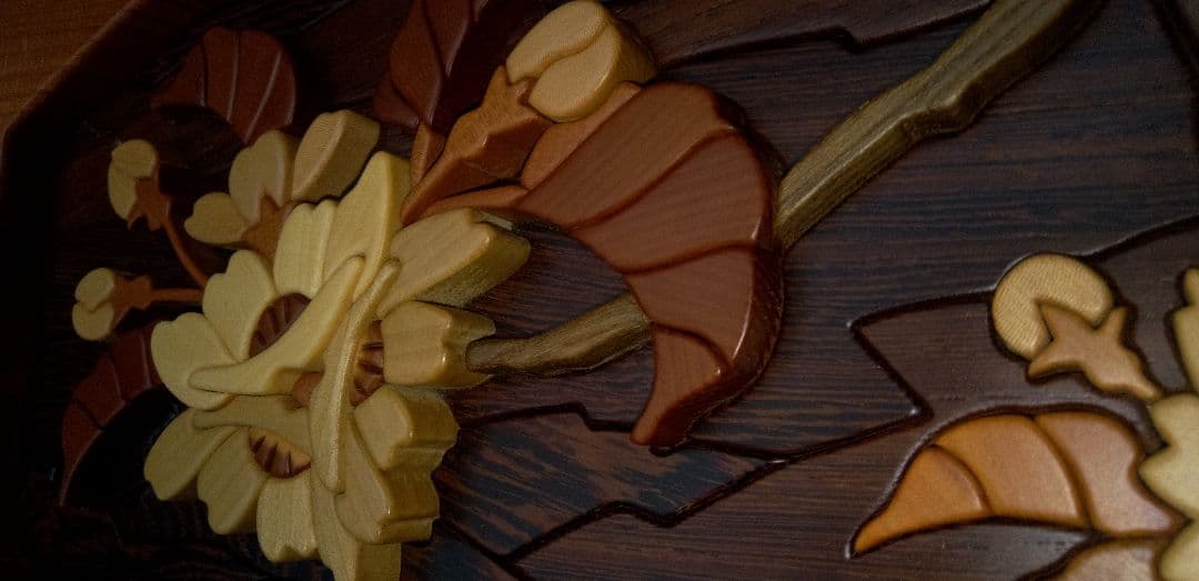 組み木絵画　あさのたかお作品