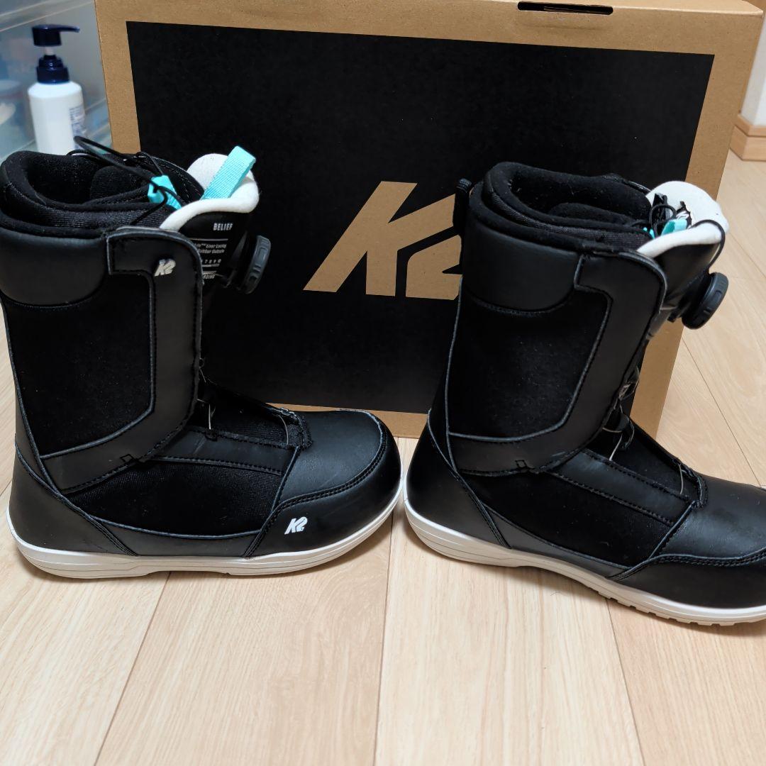 【美品/23cm】K2 BELIEF レディース スノーボードブーツ BOA 黒