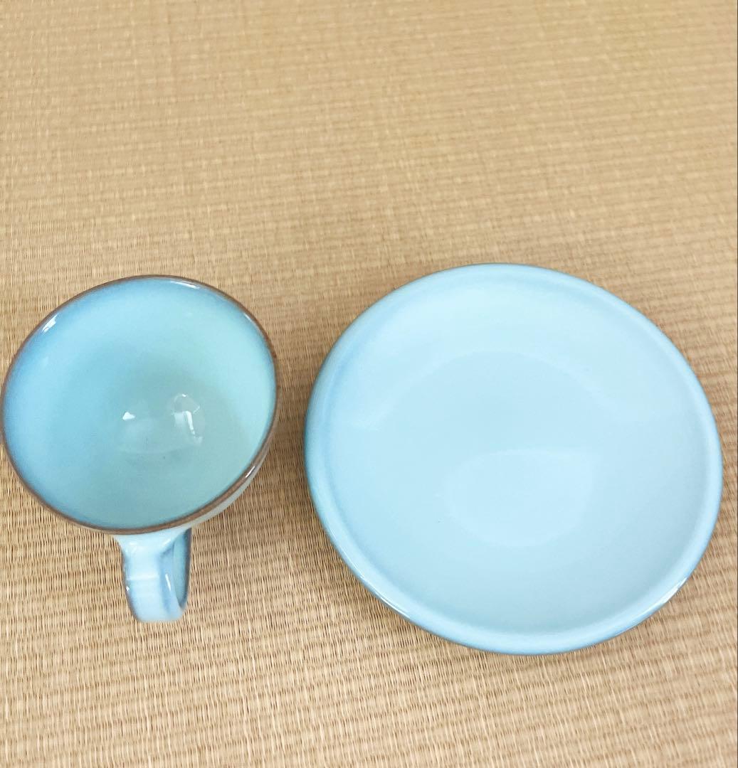 【未使用】小石原焼　人間国宝　福島善三　中野月白瓷　カップ&ソーサー