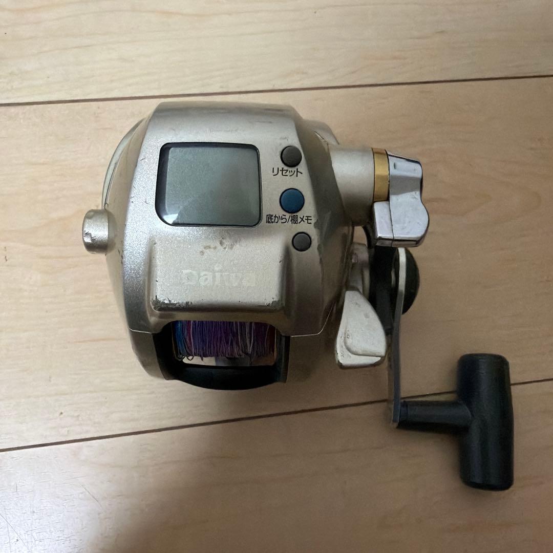 電動リール ホワイト ハンドル付き