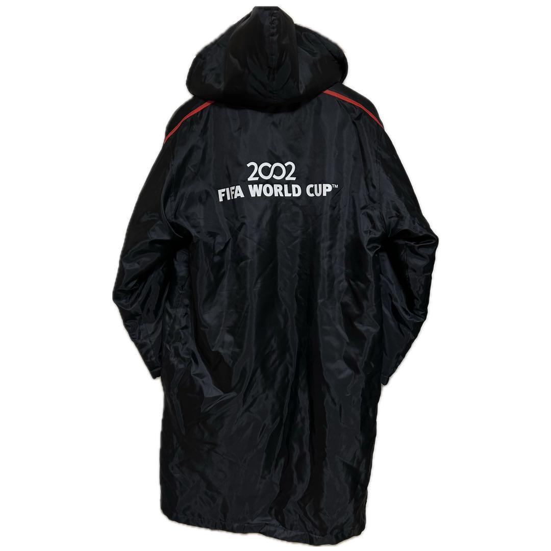 【未使用品】2002年 日韓W杯 公式ロゴ入り ベンチコート ボアフード付き