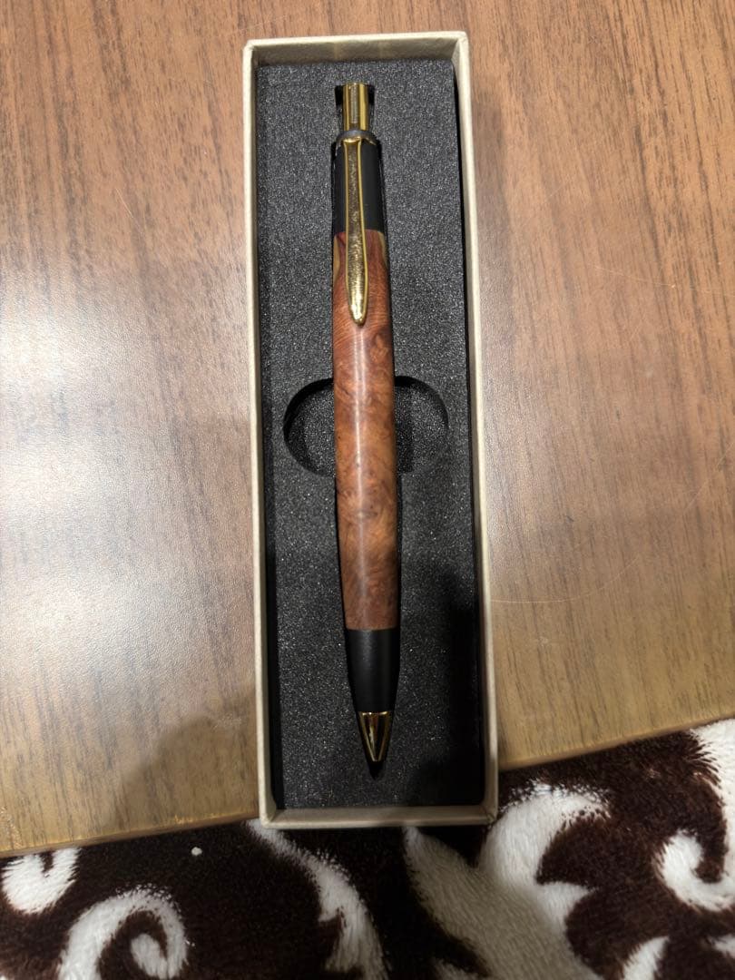 値下げ⭕️あけぼの工房　極上花梨瘤紅白　0.5mmシャーペン