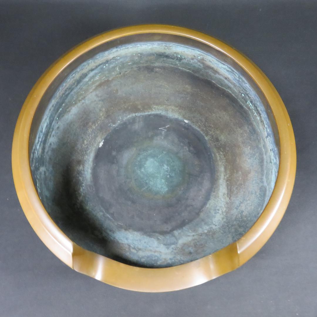 風炉 唐銅 釜師 浄鳳 面取風炉 茶道具 茶器 茶の湯 木箱 共箱