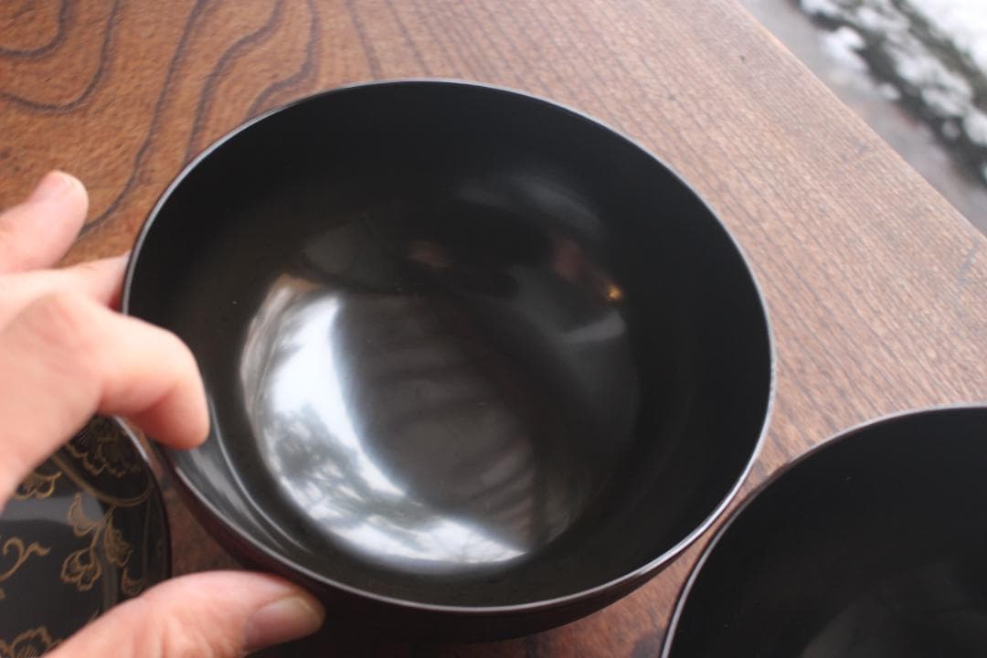 時代逸品！極上千筋糸目に優美な見返し唐草蒔絵の映えるお椀2点（検輪島塗雑煮