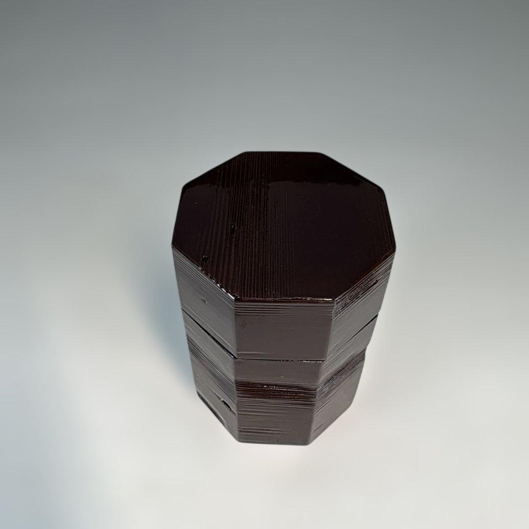 【中古品】茶道具　不賢斎造　八角茶器　国宝待庵古材を以て　武田士延書付（共箱）