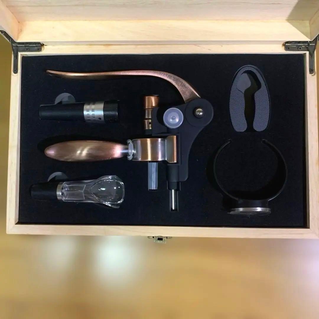 未使用品　ワインオープナーセット 木製ボックス付き