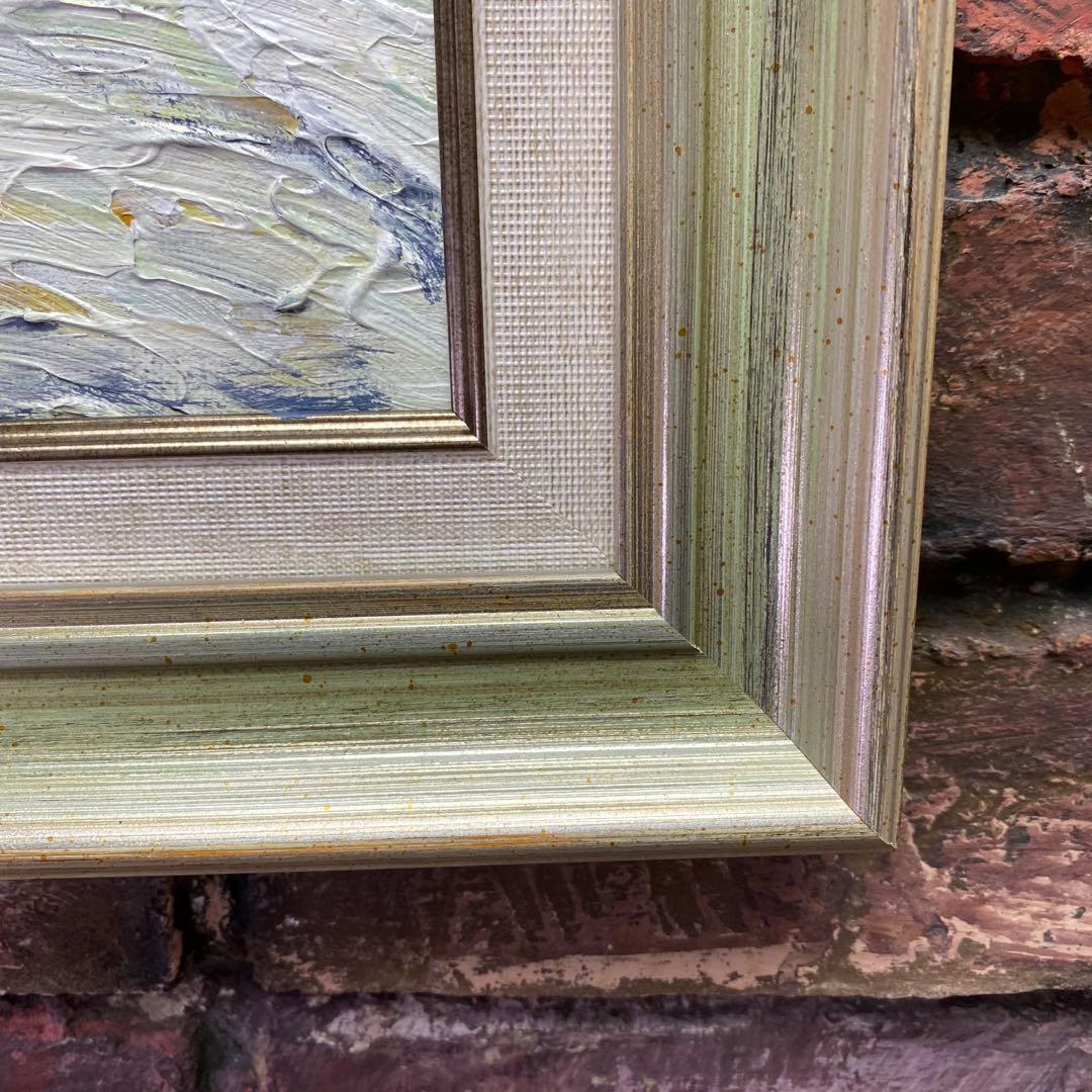 ゴッホ模写油絵額縁付き30×40cm 名画インテリア銅の花瓶のアミガサユリ油彩画