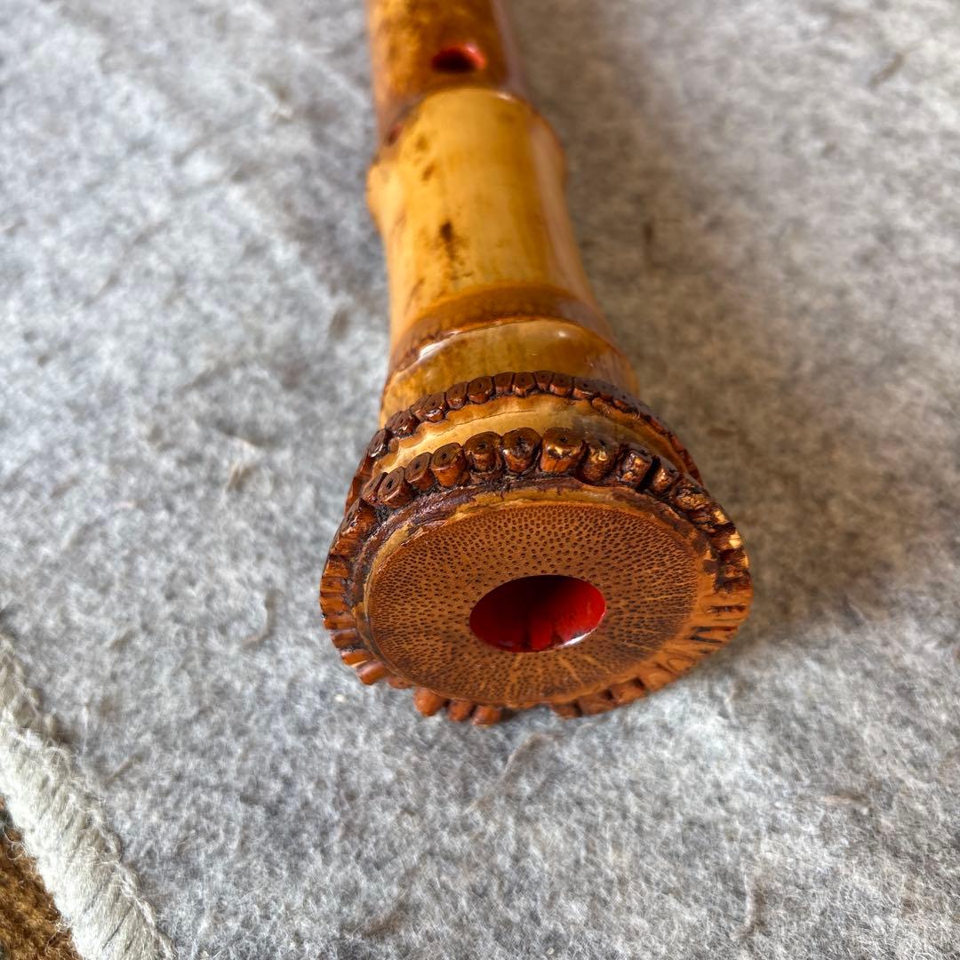 254尺八　真山銘⭐️一尺九寸管　歌口金巻き真山銘ニ印