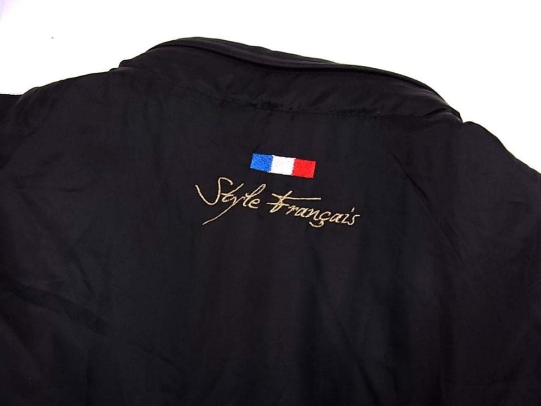 極美品　ルコック　 ジップ ジャケット　レディース L　刺繍 ロゴ　黒　ゴルフ