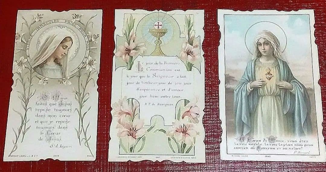 ❀フランスアンティーク　美しい リボントップ ミニ フォトフレーム♪布・カード付